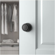 Baldwin Reserve HDTRATRR190 Half Dummy Traditional Knob and Round Rose Satin Black Finish