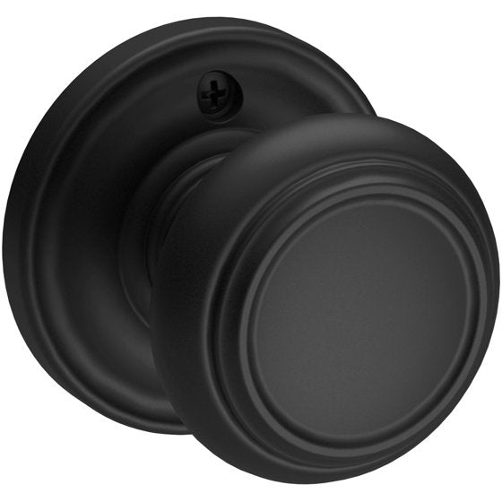 Baldwin Reserve HDTRATRR190 Half Dummy Traditional Knob and Round Rose Satin Black Finish