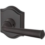 Baldwin Reserve PVFEDTAR141 Privacy Federal Lever and Traditional Arch Rose with 6AL Latch and Dual Strike Bright Nickel Finish