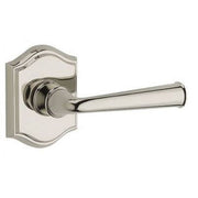 Baldwin Reserve PVFEDTAR141 Privacy Federal Lever and Traditional Arch Rose with 6AL Latch and Dual Strike Bright Nickel Finish