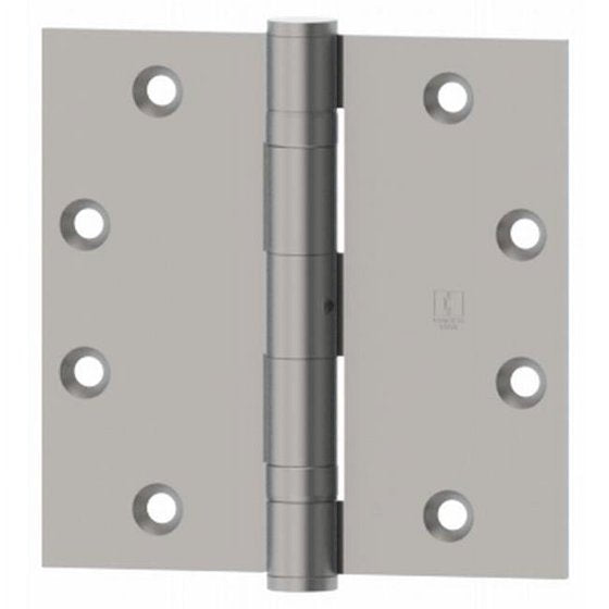 Hager 4.5 x 4.5 in. Full Mortise Standard Weight Ball Bearing Hinge Non Removable Pin, No. 010140 Satin Chrome
