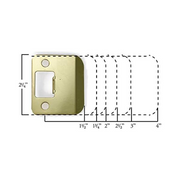 Round Corner Extended Lip Strike Plate, 2-1/4" x 1-1/2", (2" Overall Length), Satin Nickel by Stone Harbor Hardware