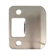 Round Corner Extended Lip Strike Plate, 2-1/4" x 1-1/2", (2" Overall Length), Satin Nickel by Stone Harbor Hardware